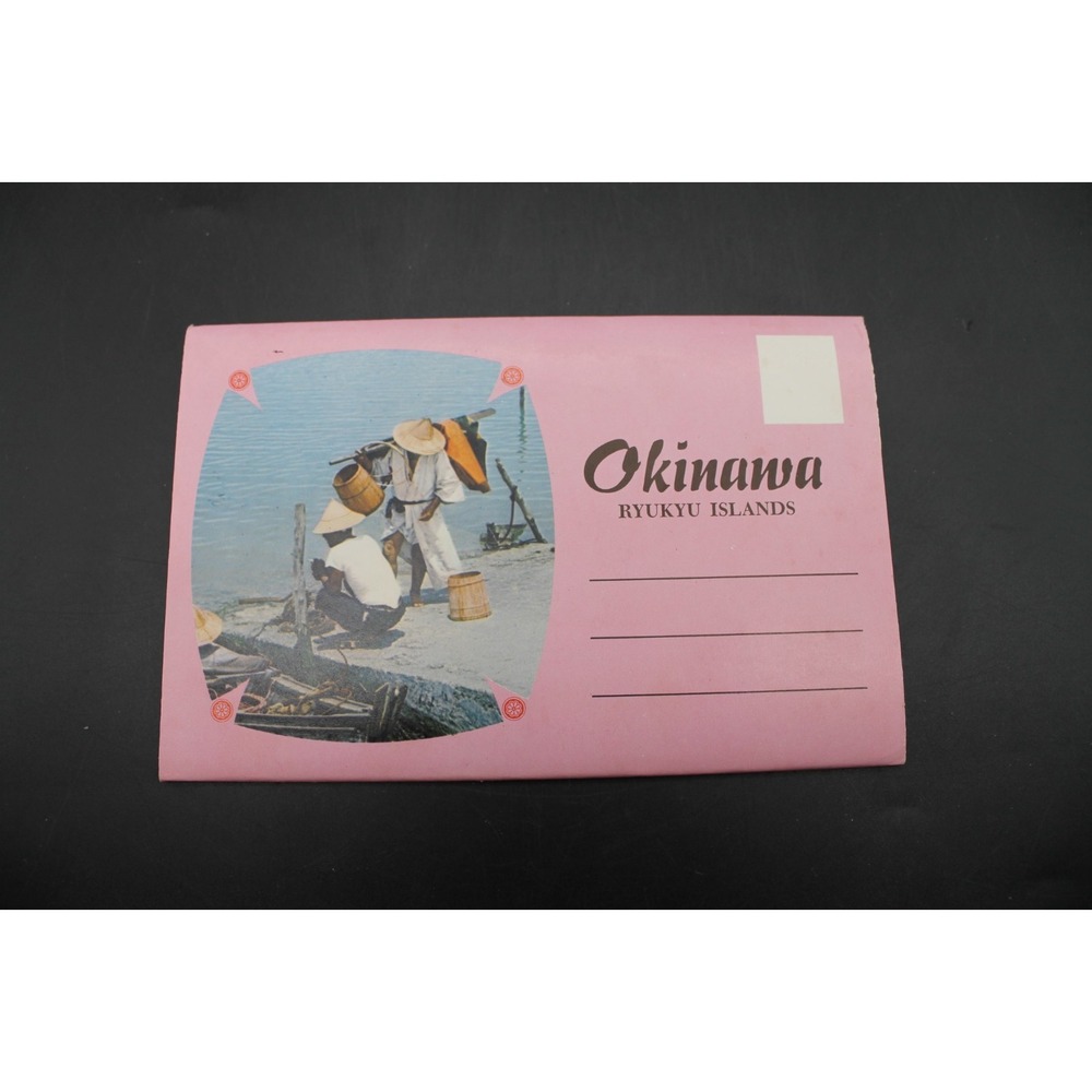 Vintage 1966 Okinawa Ryukyu Islands Japan Fan Fold Souvenir Photo Booklet LAF323